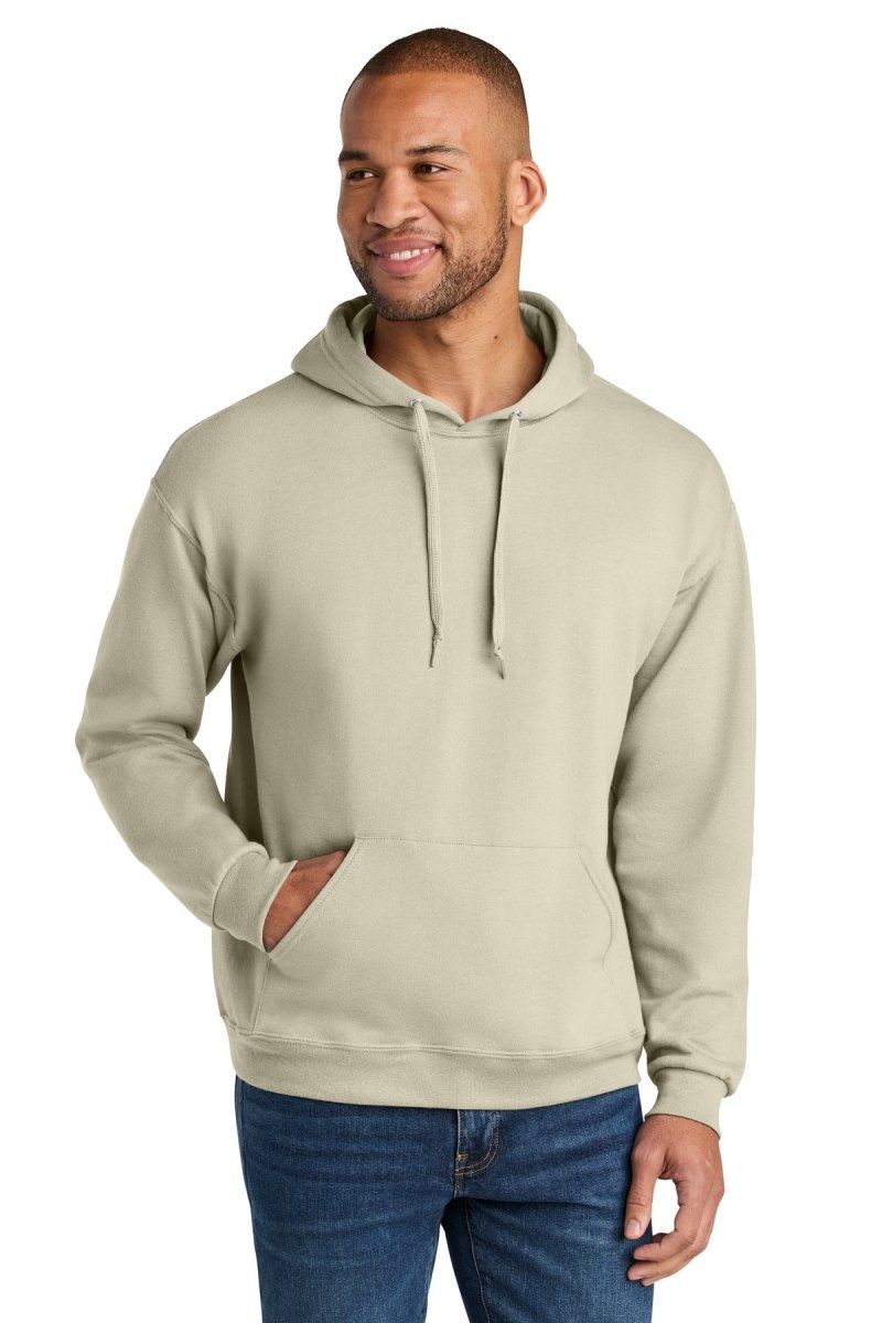 Jerzees Ultimate ™ Unisex CVC Ring Spun Hooded Sweatshirt IC49M - Jerzees IC49M Putty S Sweatshirts/Fleece