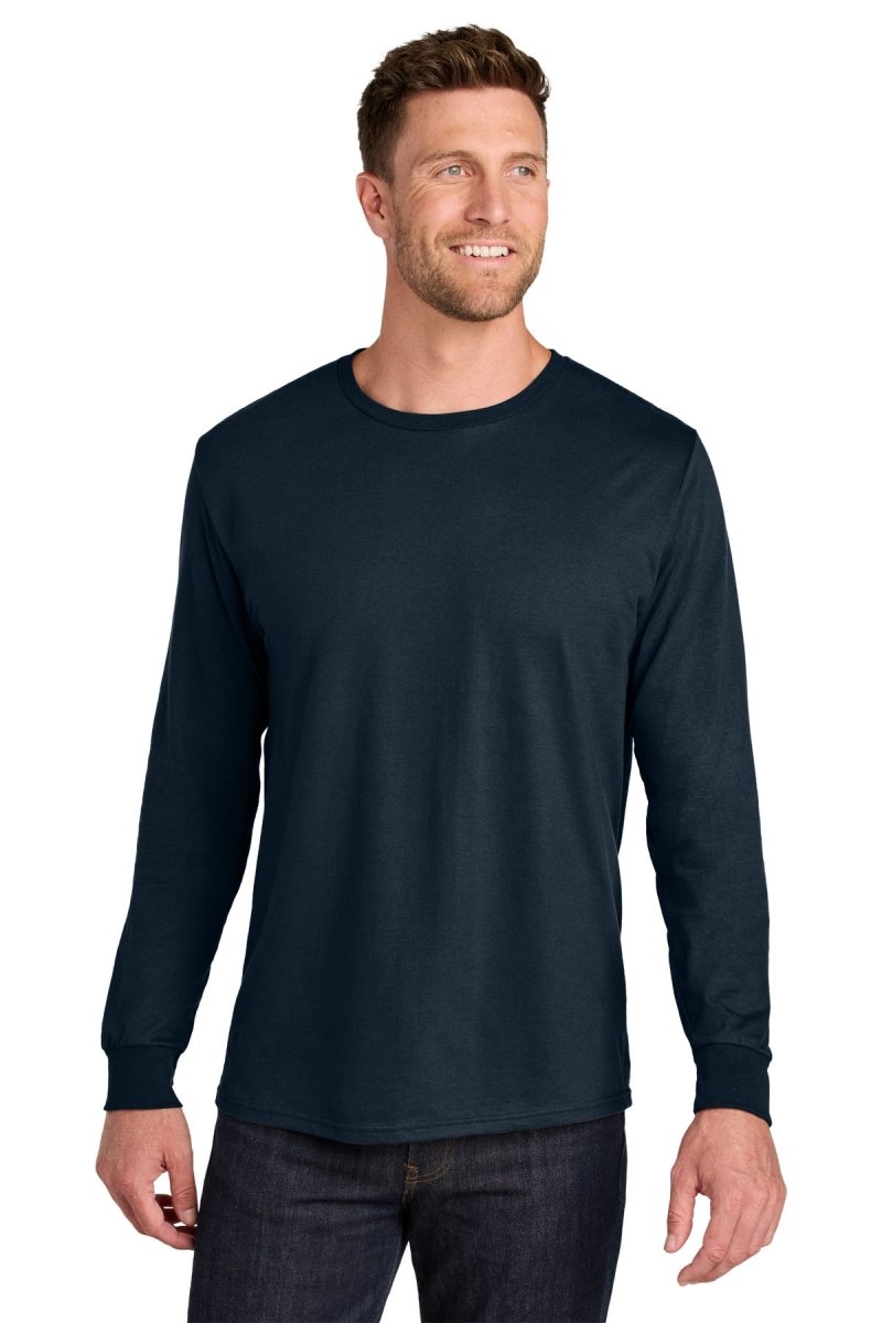 Jerzees Ultimate ™ Unisex Ring Spun Long Sleeve T-Shirt IC46L - Jerzees IC46L J. Navy S T-Shirts