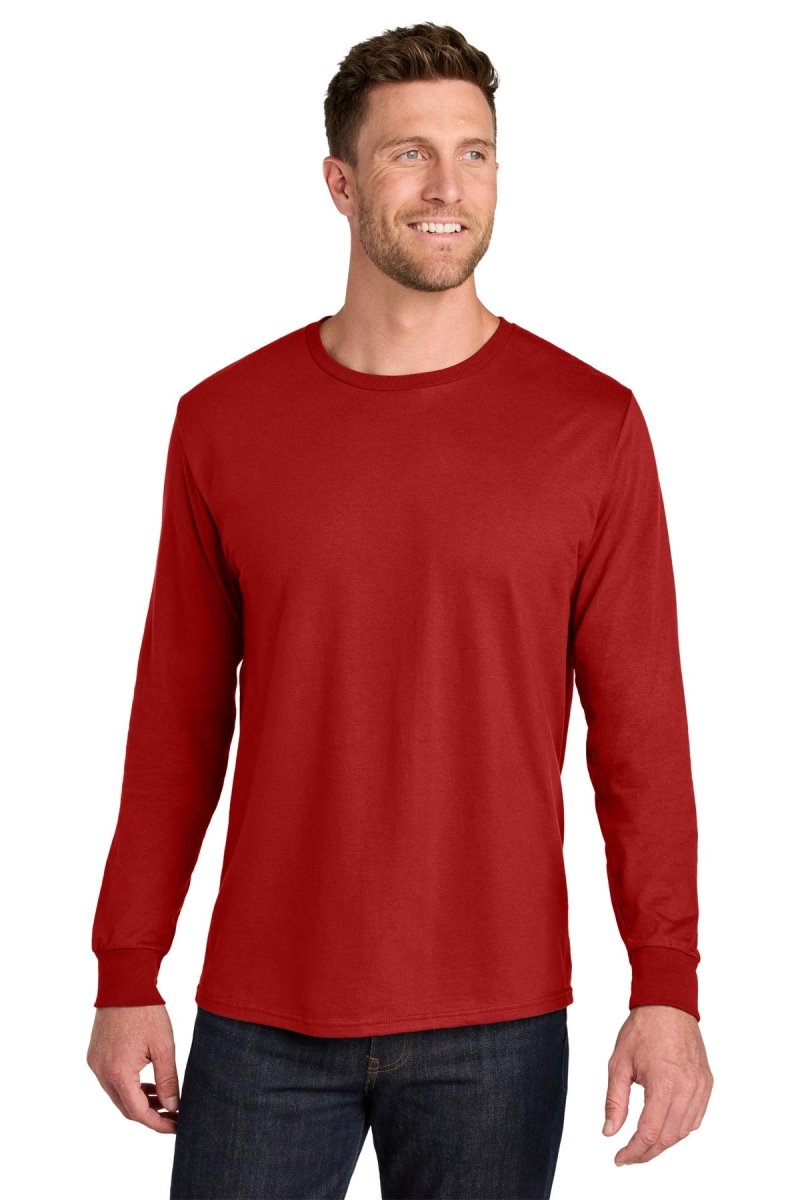 Jerzees Ultimate ™ Unisex Ring Spun Long Sleeve T-Shirt IC46L - Jerzees IC46L True Red S T-Shirts