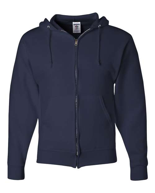 JERZEES Unisex NuBlend® Full - Zip Hooded Sweatshirt - JERZEES 993MR J. Navy S Zip Hoodies