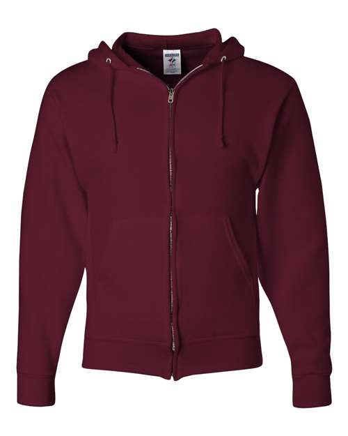 JERZEES Unisex NuBlend® Full - Zip Hooded Sweatshirt - JERZEES 993MR Maroon S Zip Hoodies