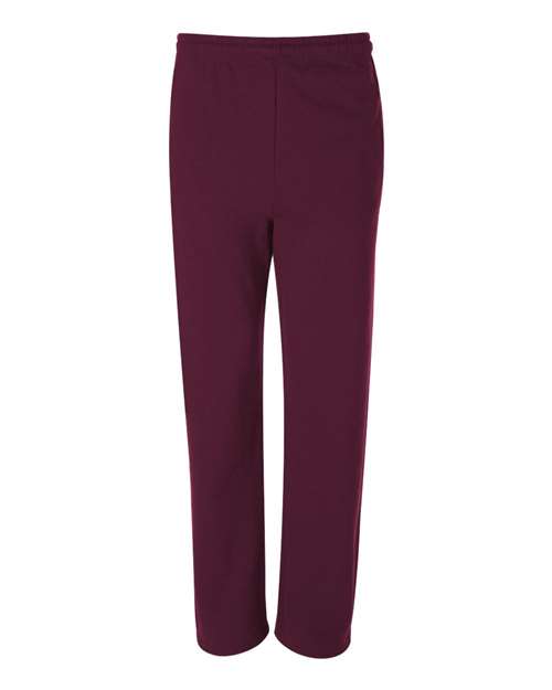 JERZEES Unisex NuBlend® Open - Bottom Sweatpants with Pockets - JERZEES 974MPR Maroon 3XL