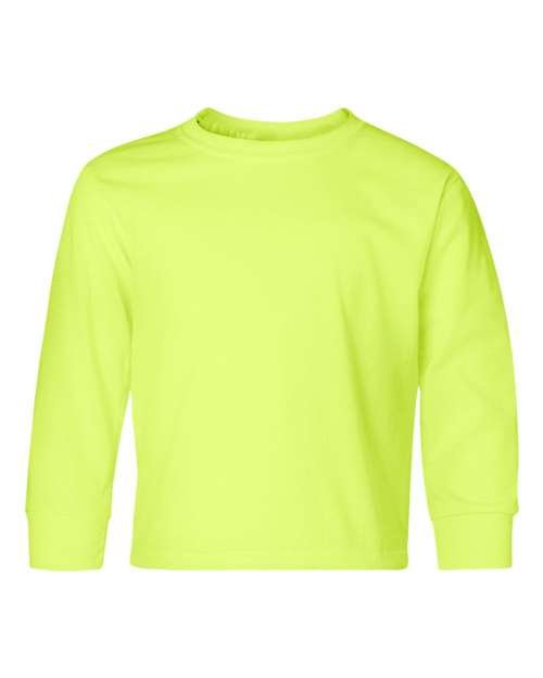 JERZEES Youth Dri - Power® Long Sleeve 50/50 T-Shirt - JERZEES 29BLR Safety Green S Short Sleeve T-Shirts