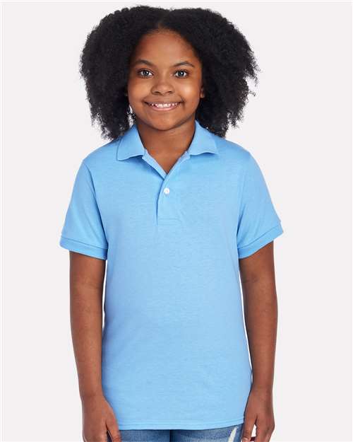 JERZEES Youth Dri - Power® Polo - JERZEES 437K Light Blue L