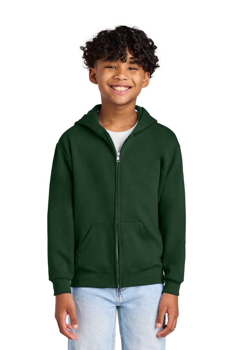 Jerzees ® - Youth NuBlend ® Full - Zip Hooded Sweatshirt. 993B - Jerzees 993B Forest Green S Sweatshirts/Fleece