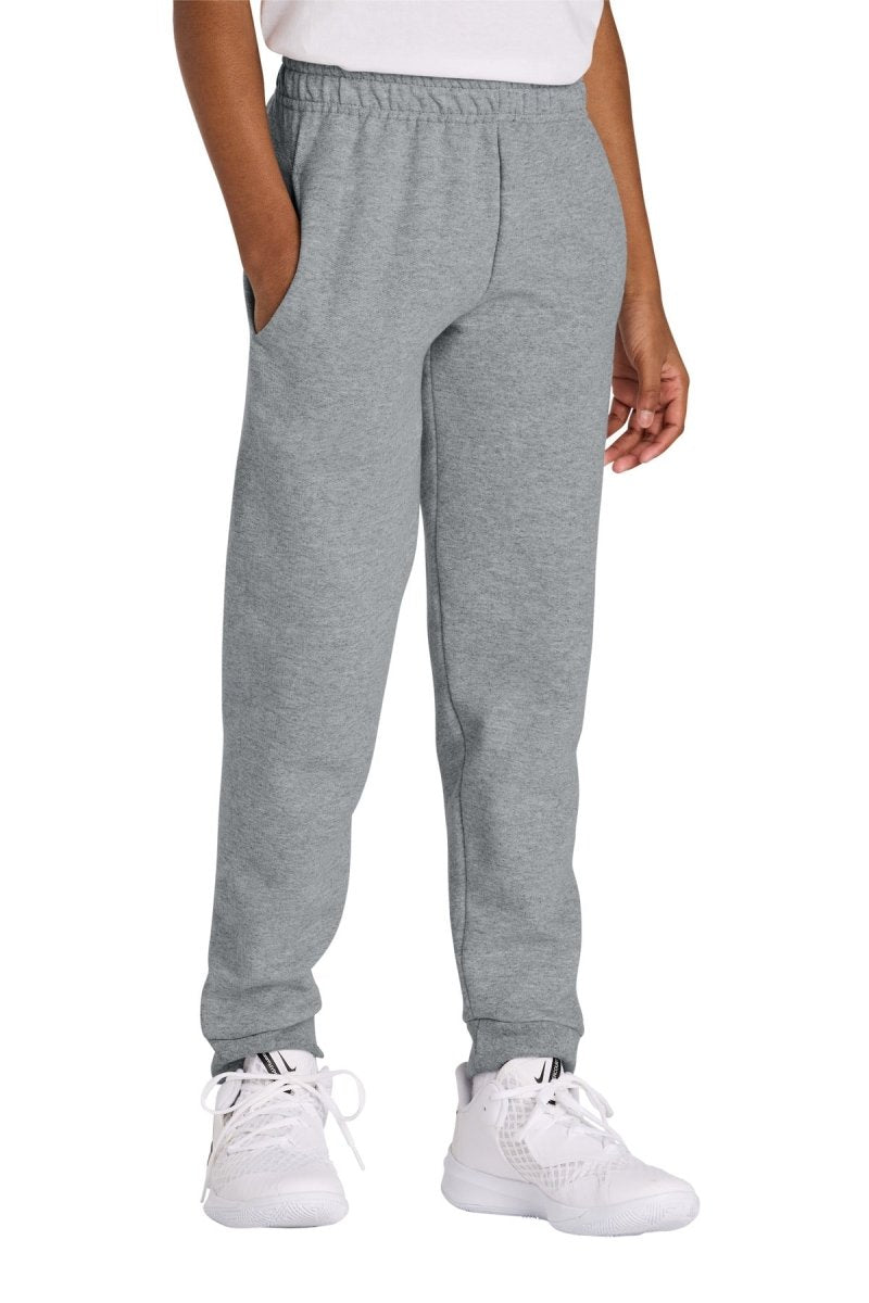 Jerzees ® Youth NuBlend ® Jogger Sweatpant 975B - Jerzees 975B Athletic Heather S Bottoms