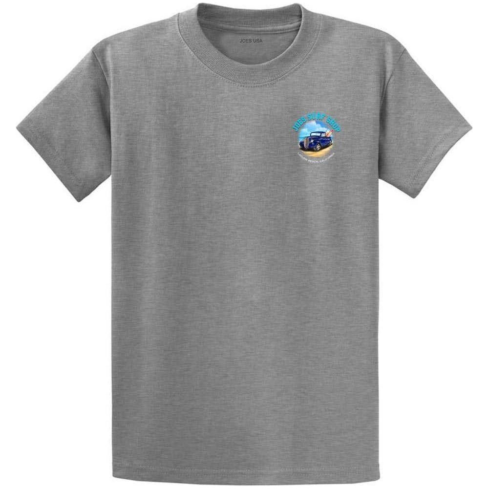 Joe's Surf Truck Design Heavyweight Cotton T-Shirts in Regular, Big and Tall Small Athletic Heather Short Sleeve T-Shirts
