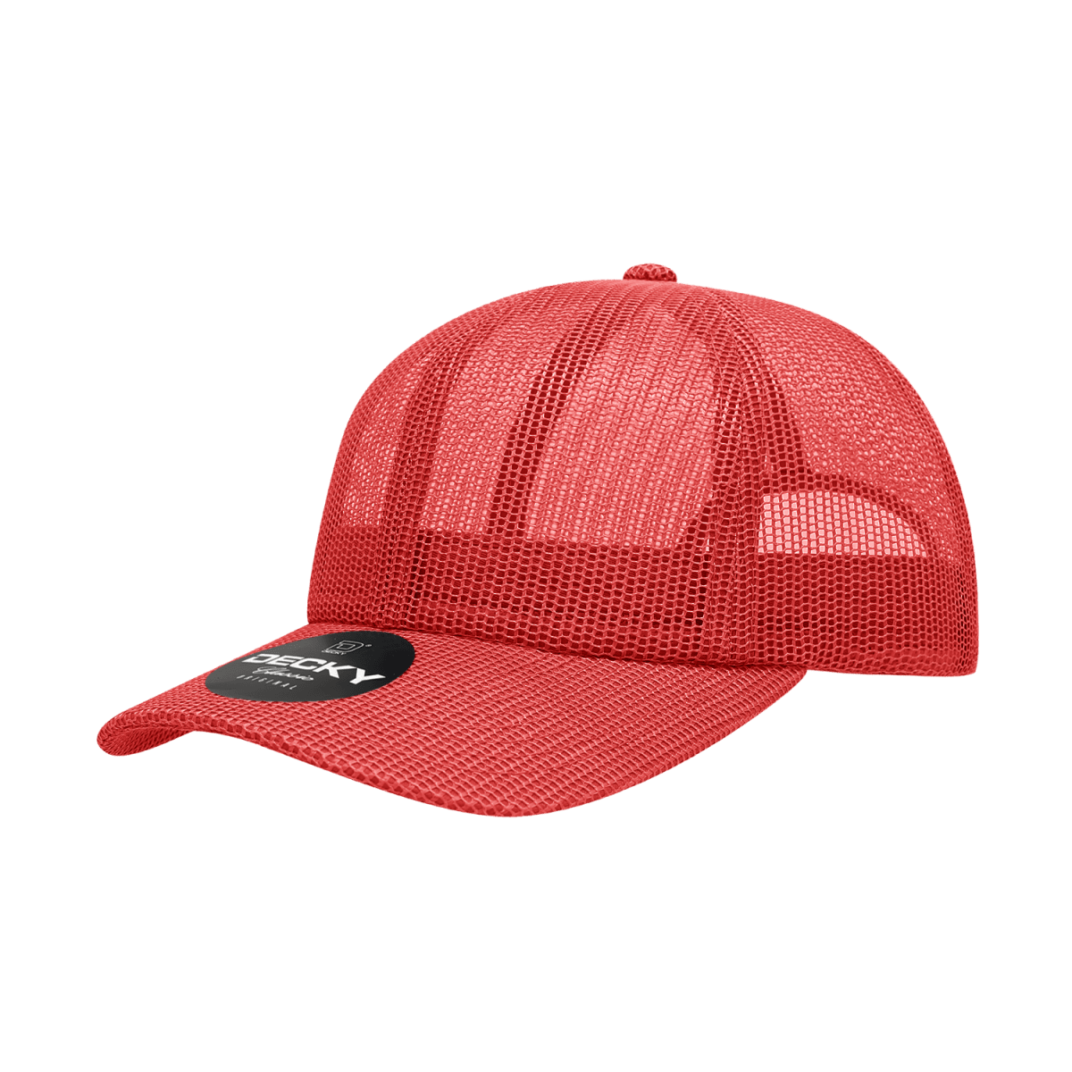 Joe's USA 6 Panel All Mesh Trucker Hat J047 Red Standard Caps
