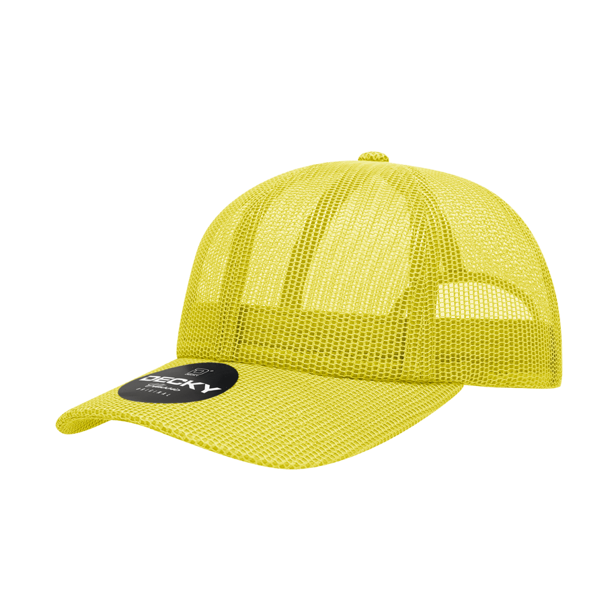 Joe's USA 6 Panel All Mesh Trucker Hat J047 Yellow Standard Caps