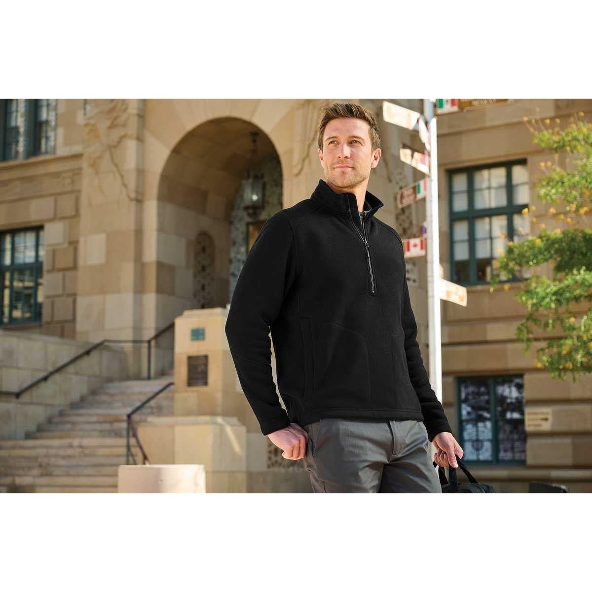 Joe's USA Arc Fleece 1/4 - Zip Sweater Insignia Heather X - Small