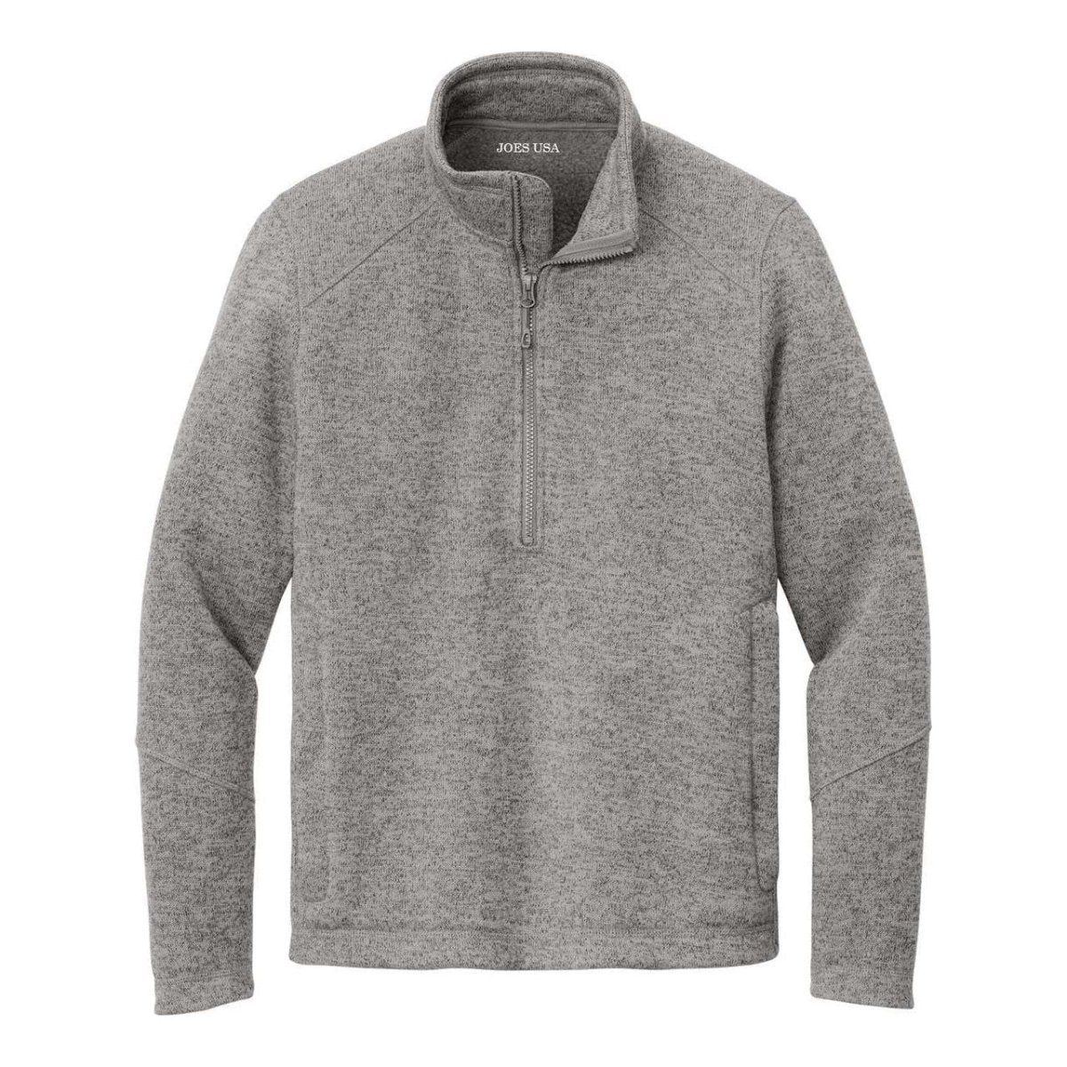 Joe's USA Arc Fleece 1/4 - Zip Sweater Light Grey Heather X - Small