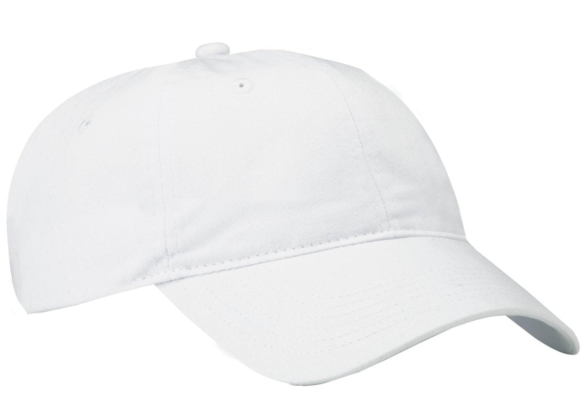 Joe's USA Brushed Twill Low Profile Cap White OSFA Hats