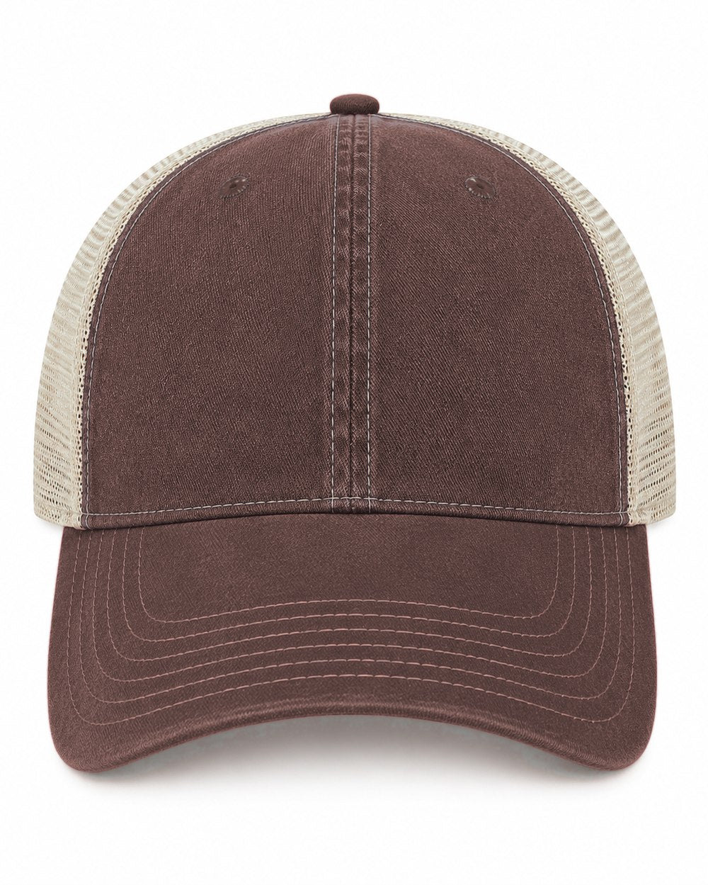 Joe's USA BTA Backroads Trucker Cap Brown/Stone Front