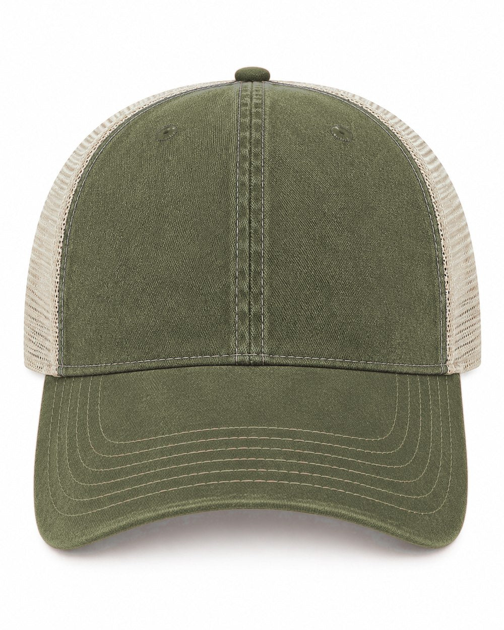 Joe's USA BTA Backroads Trucker Cap Olive/Stone Front