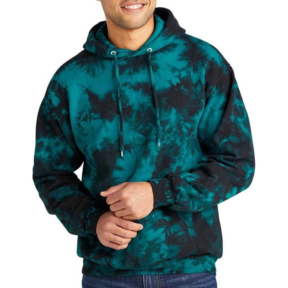 Joe's USA Crystal Tie - Dye Pullover Hoodie Black Small