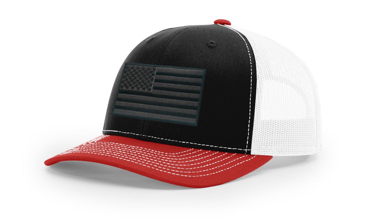 Joe's USA Flag Snapback Trucker Cap Black/Grey USA Flag Black / White / Red Hats
