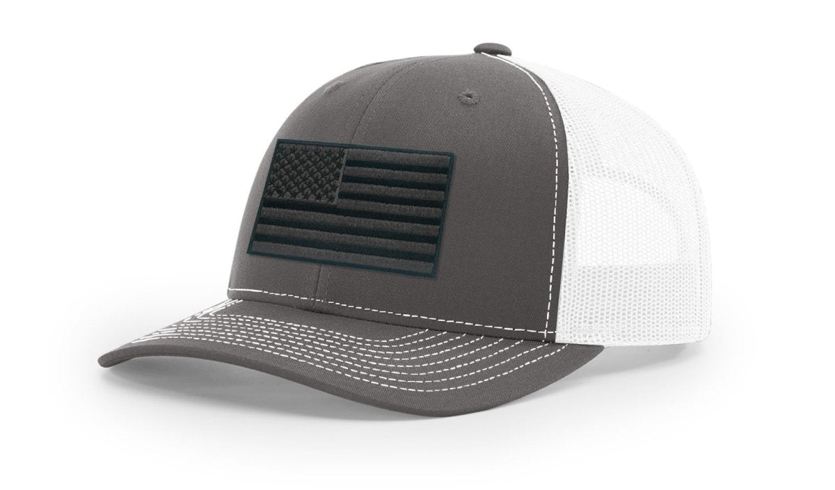 Joe's USA Flag Snapback Trucker Cap Black/Grey USA Flag Charcoal / White Hats