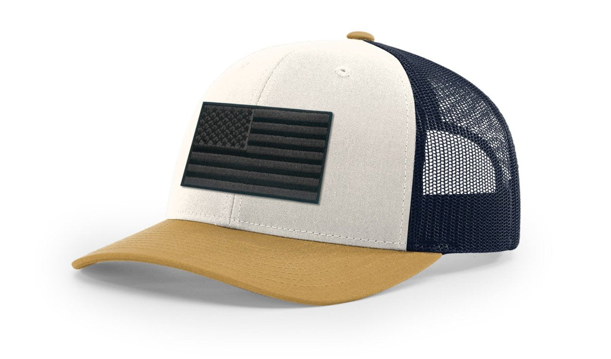 Joe's USA Flag Snapback Trucker Cap Black/Grey USA Flag Columbia Blue Hats
