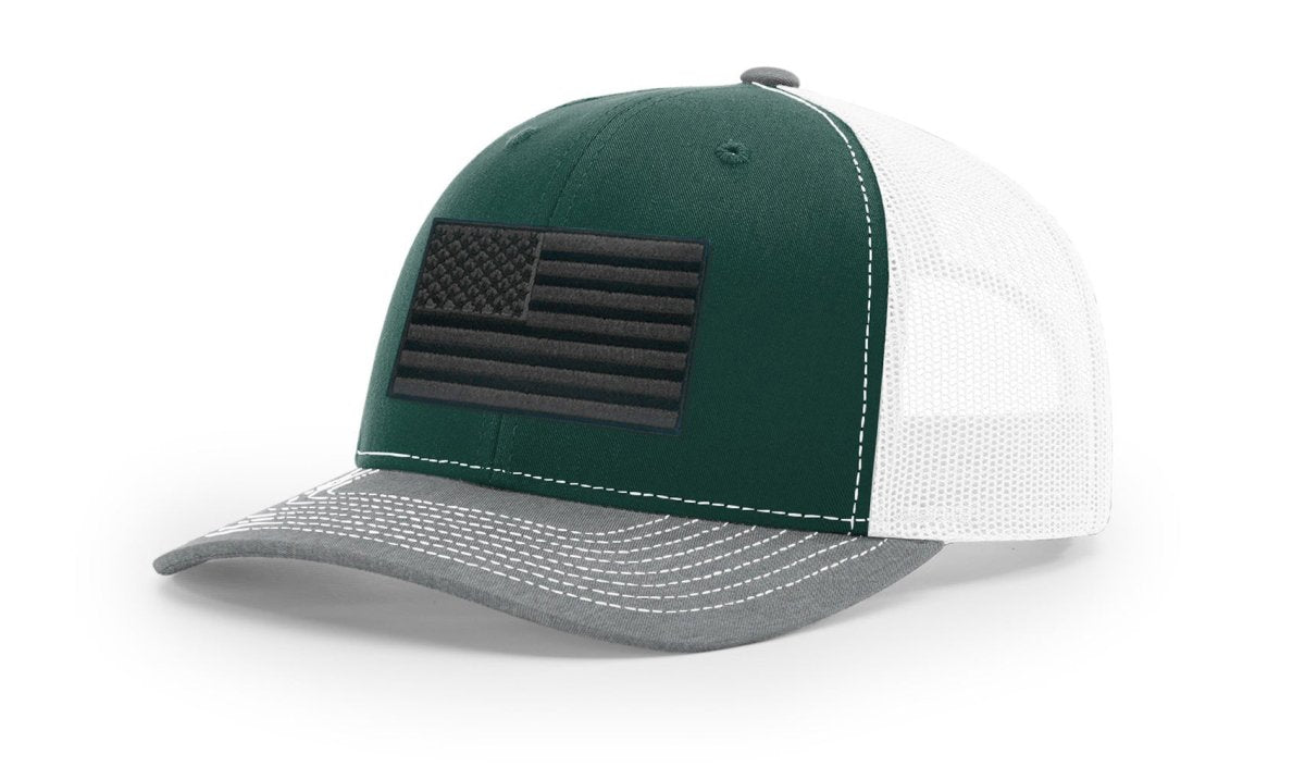 Joe's USA Flag Snapback Trucker Cap Black/Grey USA Flag Columbia Blue Hats