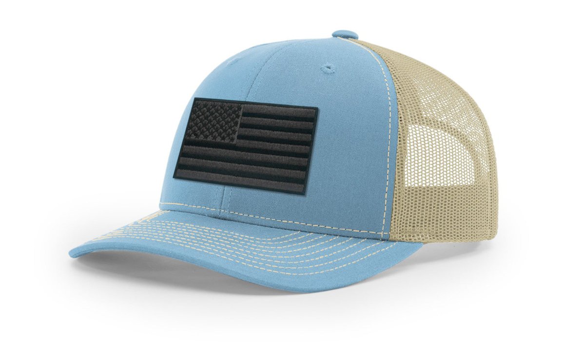 Joe's USA Flag Snapback Trucker Cap Black/Grey USA Flag Columbia Blue / Khaki Hats
