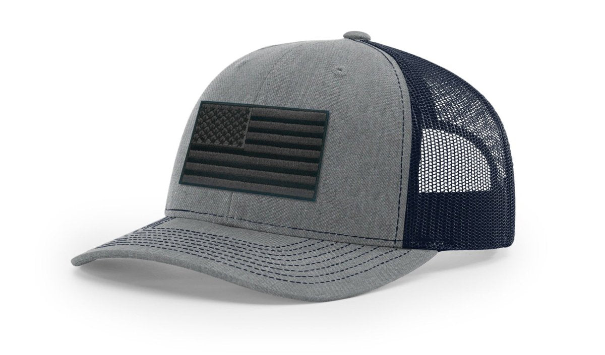 Joe's USA Flag Snapback Trucker Cap Black/Grey USA Flag Heather Grey / Charcoal / Maroon Hats