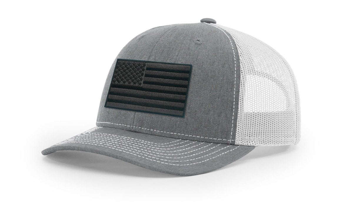 Joe's USA Flag Snapback Trucker Cap Black/Grey USA Flag Heather Grey / Charcoal / Maroon Hats