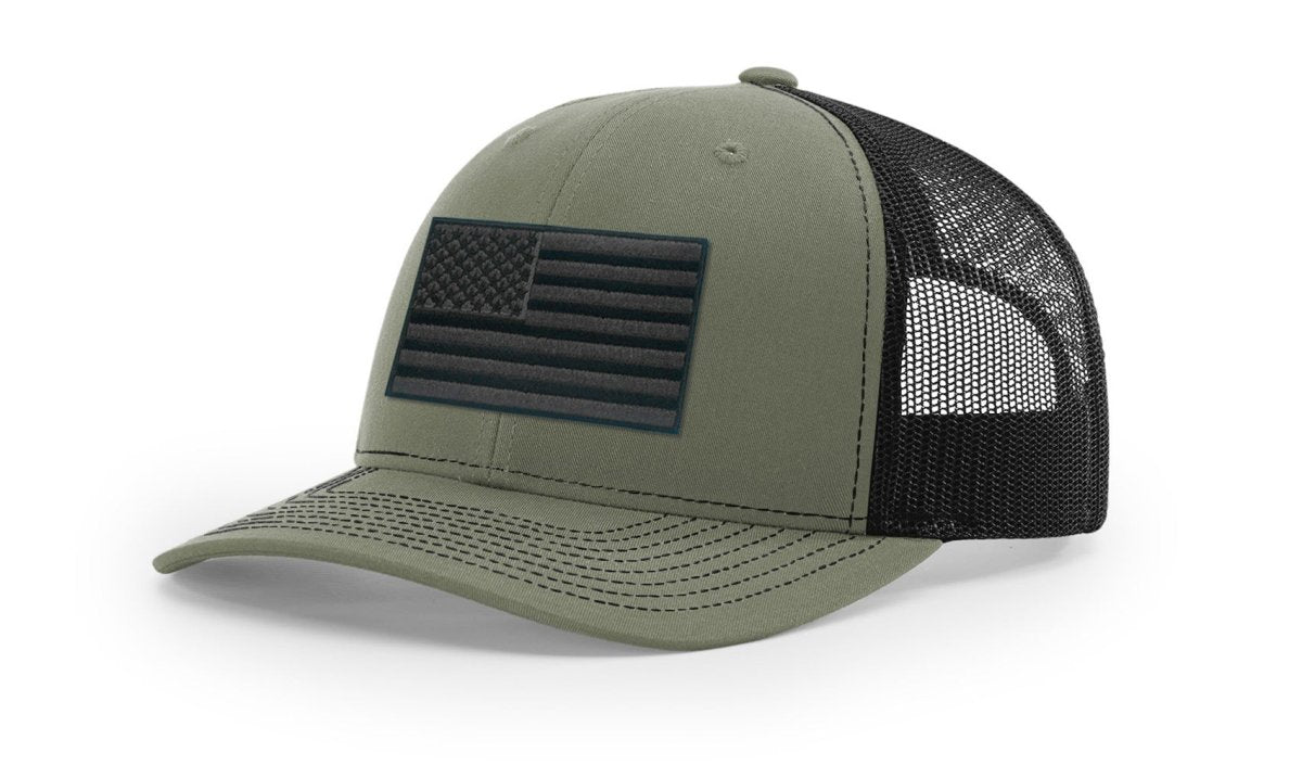 Joe's USA Flag Snapback Trucker Cap Black/Grey USA Flag Kelly Green / White Hats