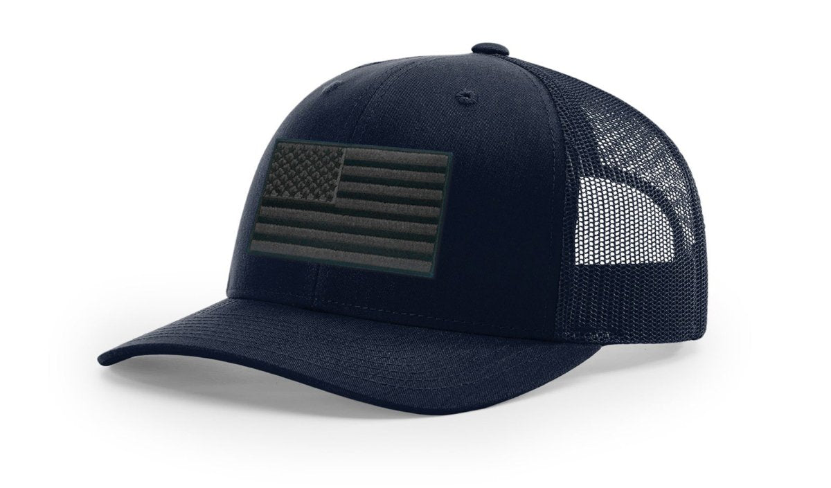 Joe's USA Flag Snapback Trucker Cap Black/Grey USA Flag True Navy Hats