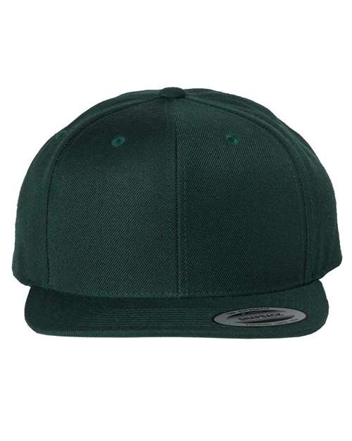 Joe's USA Flat Bill Snapback Cap Spruce Hats