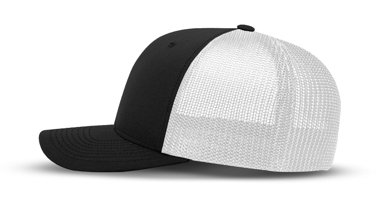 Joe's USA Flexfit Mesh Back Cap JOE812 Black/White side view