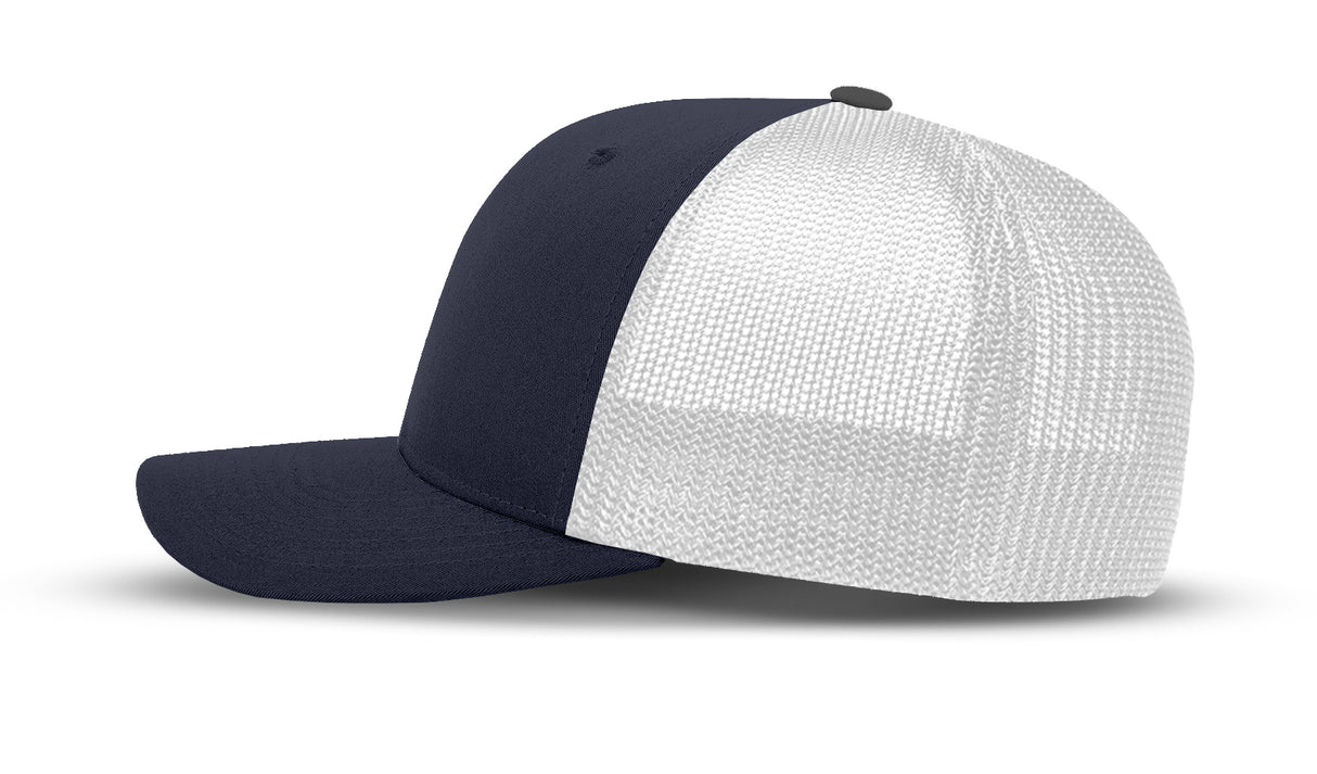 Joe's USA Flexfit Mesh Back Cap JOE812 True Navy/White side view