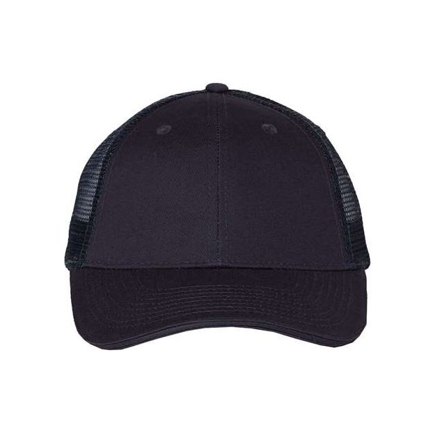 Joe's USA J102 Sandwich Trucker Cap - Wholesale Two - Tone Mesh Cap Navy/ Navy Adjustable Caps