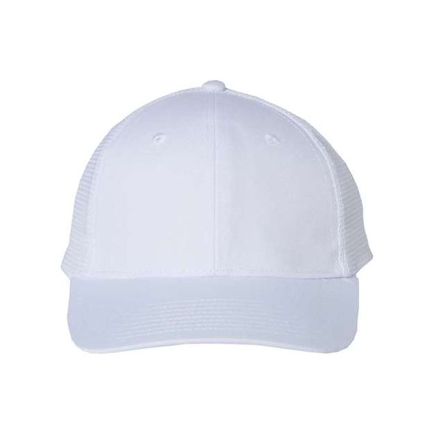 Joe's USA J400 Mesh - Back Twill Trucker Cap - Wholesale Snapback Hat White Adjustable Caps