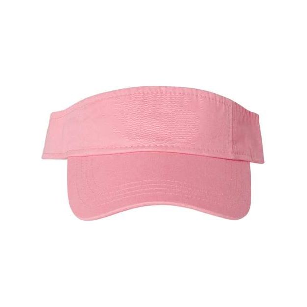 Joe's USA J500 Bio - Washed Cotton Visor - Wholesale Sports Visor Pink Adjustable Visors