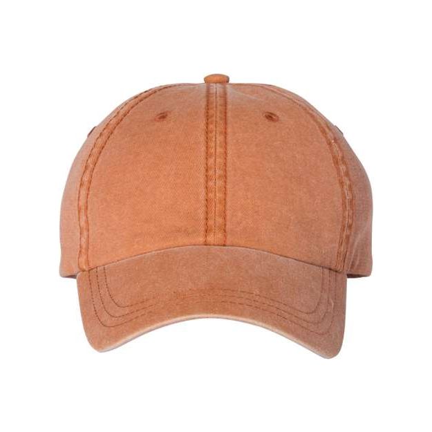 Joe's USA JPD500 Pigment - Dyed Dad Hat - Wholesale Cotton Cap Texas Orange Adjustable Caps