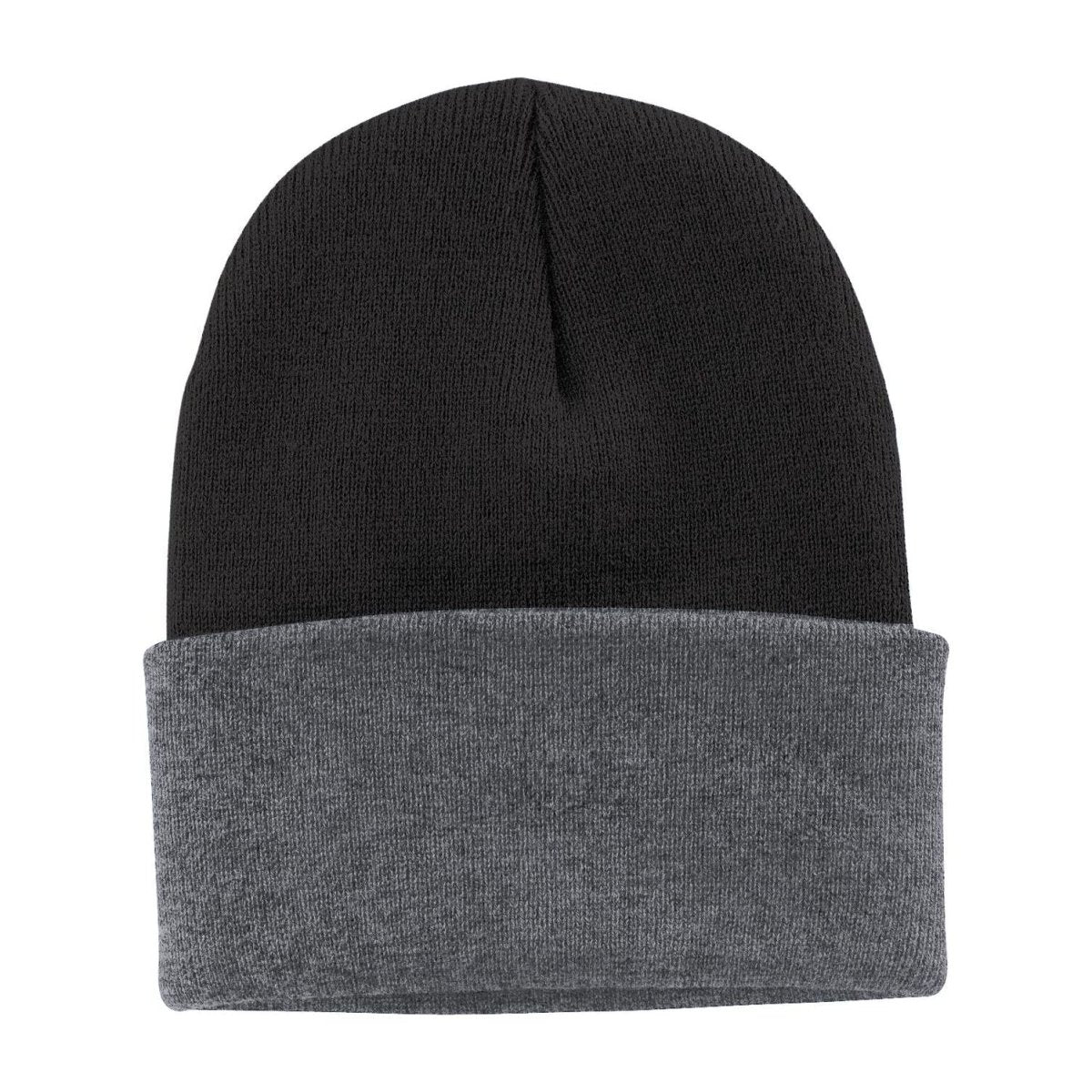 Joe's USA Knit Beanie Caps in 26 Colors Black/ Athletic Oxford OSFA Beanies