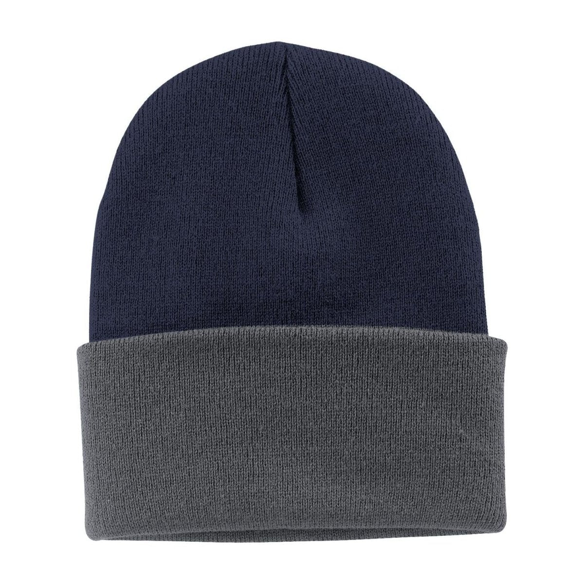Joe's USA Knit Beanie Caps in 26 Colors Navy/ Athletic Oxford OSFA Beanies