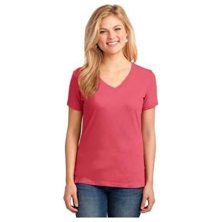 Joe's USA Ladies 5.4 - oz 100% Cotton V - Neck T-Shirt Ash XS Short Sleeve T-Shirts