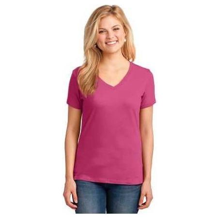 Joe's USA Ladies 5.4 - oz 100% Cotton V - Neck T-Shirt Ash XS Short Sleeve T-Shirts