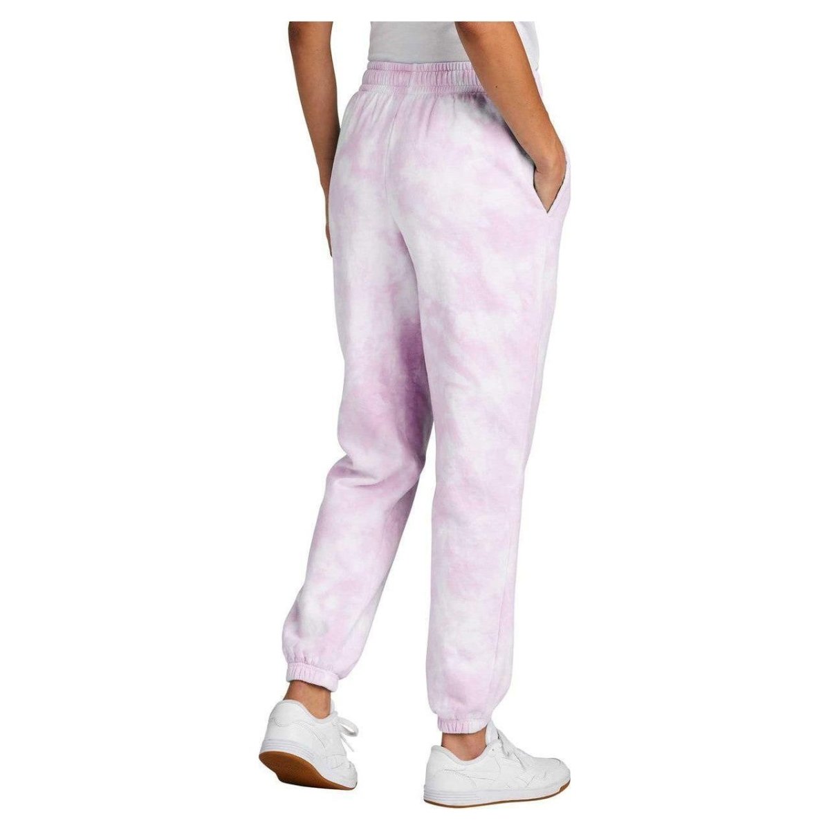 Joe's USA Ladies Beach Washed Cloud Fleece Tie - Dye Sweatpants Glacier X - Small