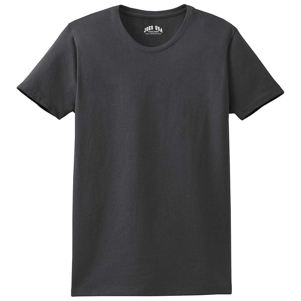 Joe's USA Ladies Essential T-Shirt Charcoal XS Short Sleeve T-Shirts