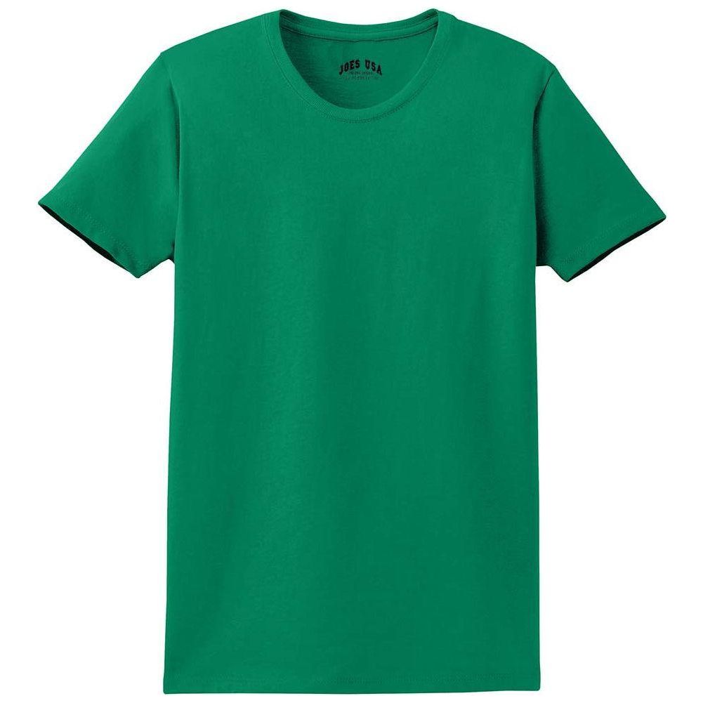 Joe's USA Ladies Essential T-Shirt Kelly Green XS Short Sleeve T-Shirts