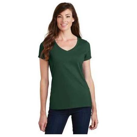 Joe's USA Ladies Fan Favorite V - Neck Tee X - Small Forest Green Short Sleeve T-Shirts