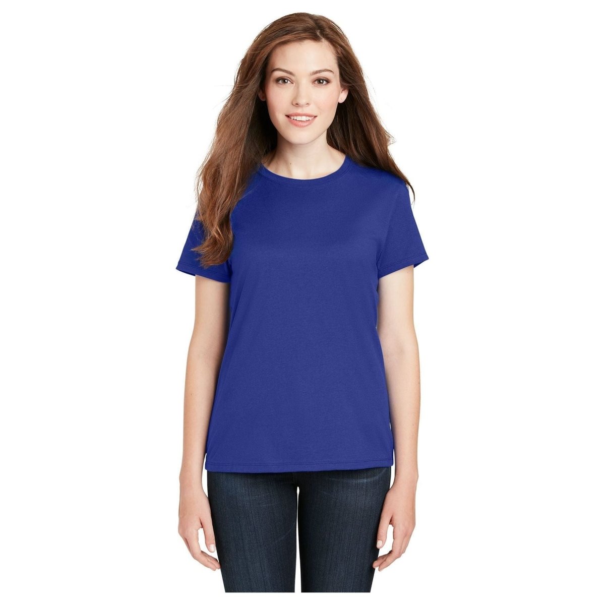 Joe's USA Ladies Nano - T Cotton T-Shirt Small Deep Royal Short Sleeve T-Shirts