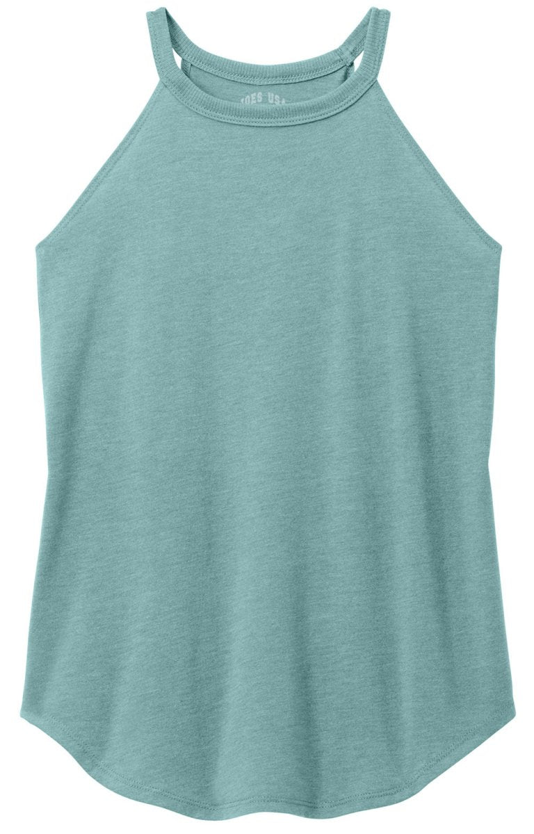 Joe's USA Ladies Perfect Blend Rocker Tank Sizes XS - 4XL Heathered Eucalyptus Blue XS T-Shirts
