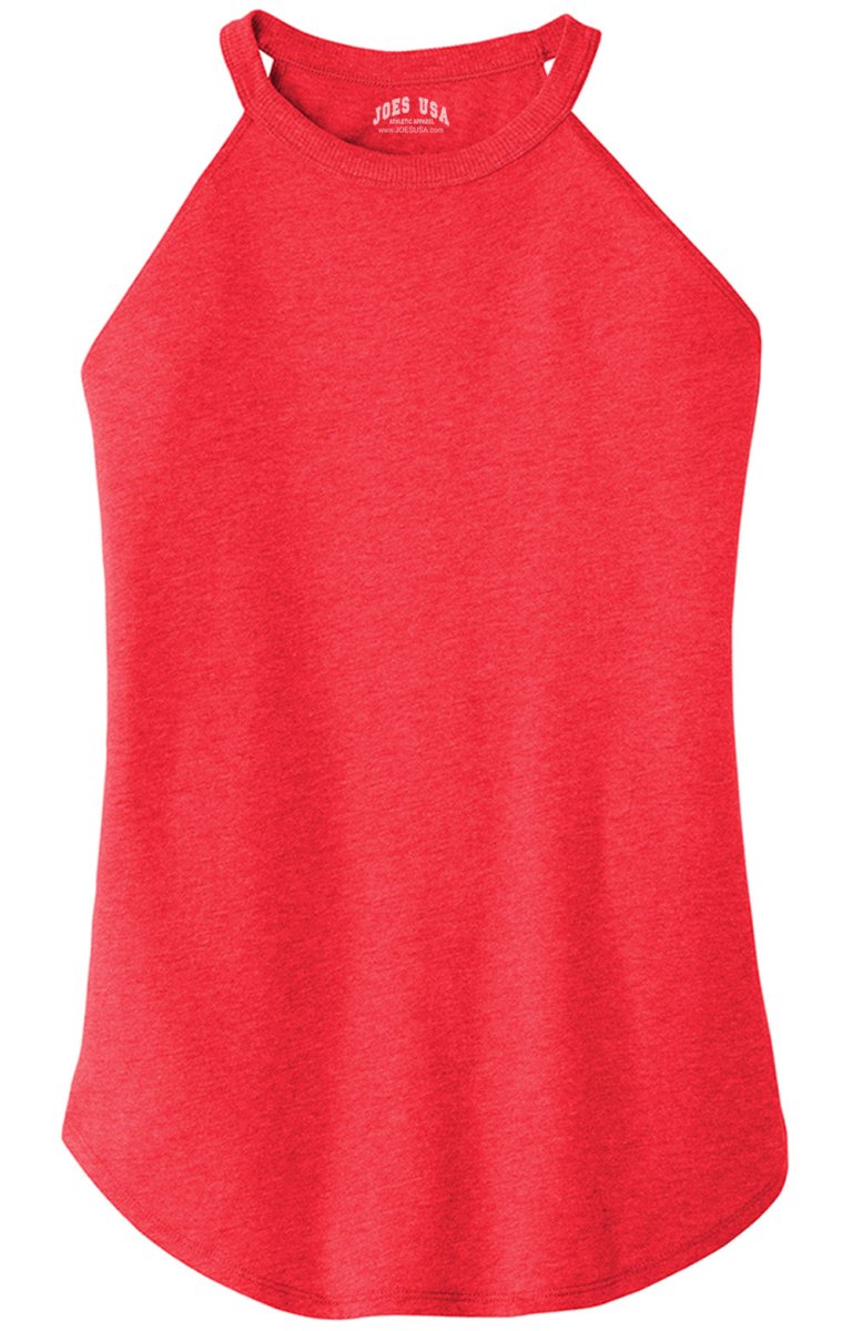 Joe's USA Ladies Perfect Blend Rocker Tank Sizes XS - 4XL Red Frost XS T-Shirts