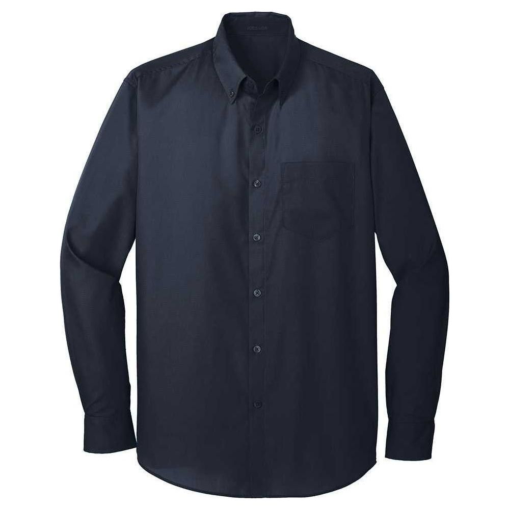 Joe's USA Long Sleeve Carefree Poplin Shirt X - Small Burgundy