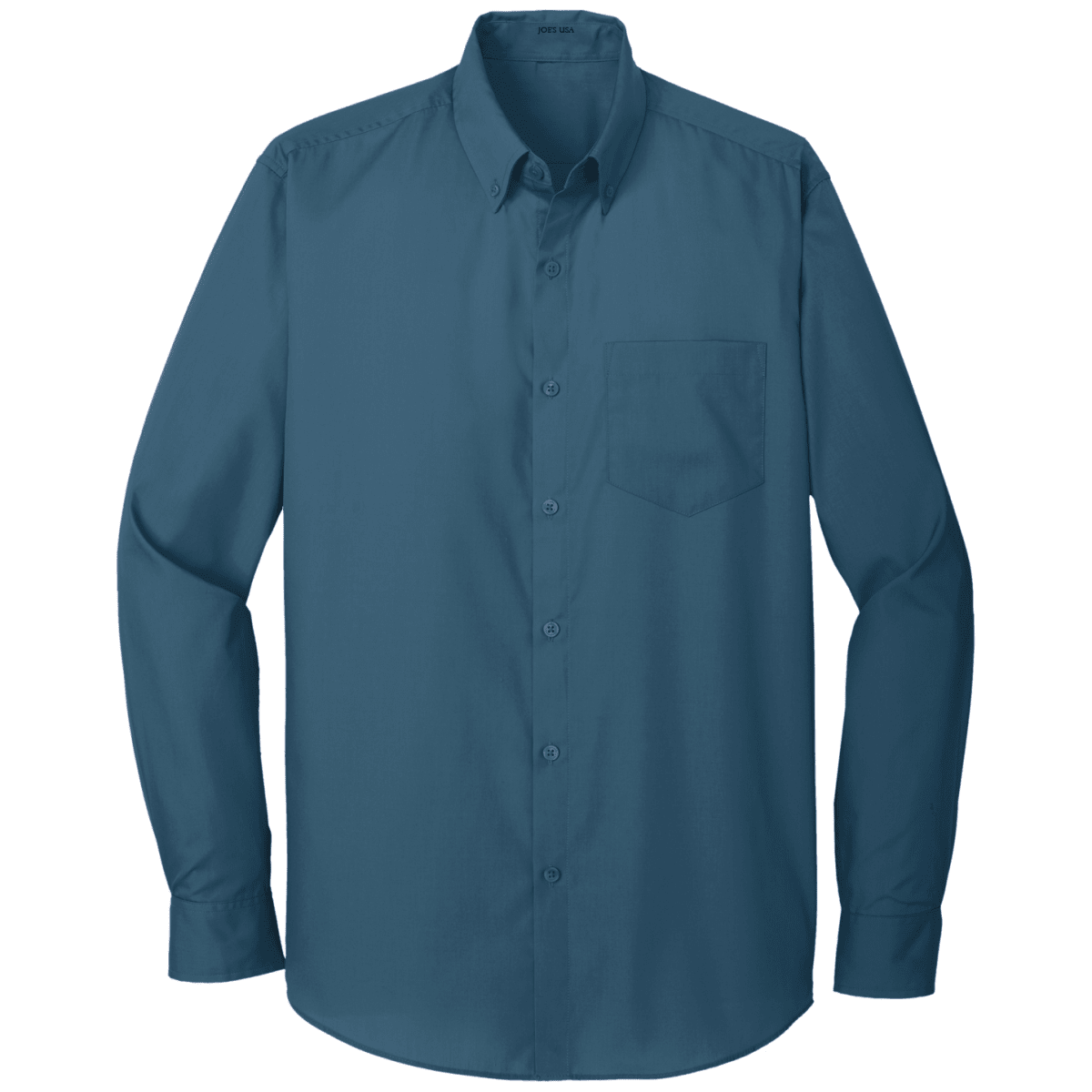 Joe's USA Long Sleeve Carefree Poplin Shirt X - Small Dusty Blue