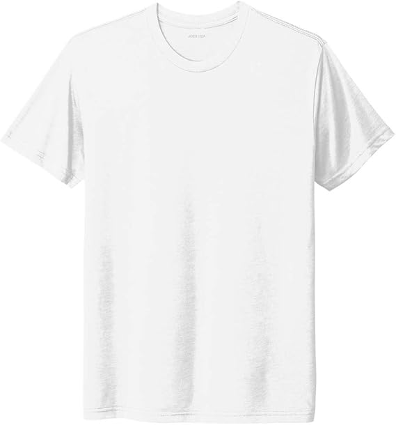 Joe's USA Men's 4.3oz Tri - Blend Tee in Sizes XS - 3XL Solid White X - Small Short Sleeve T-Shirts