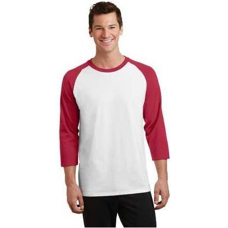 Joe's USA Men's 50/50 Cotton/Poly 3/4 - Sleeve Raglan T-Shirt Small Athletic Heather/Jet Black Short Sleeve T-Shirts